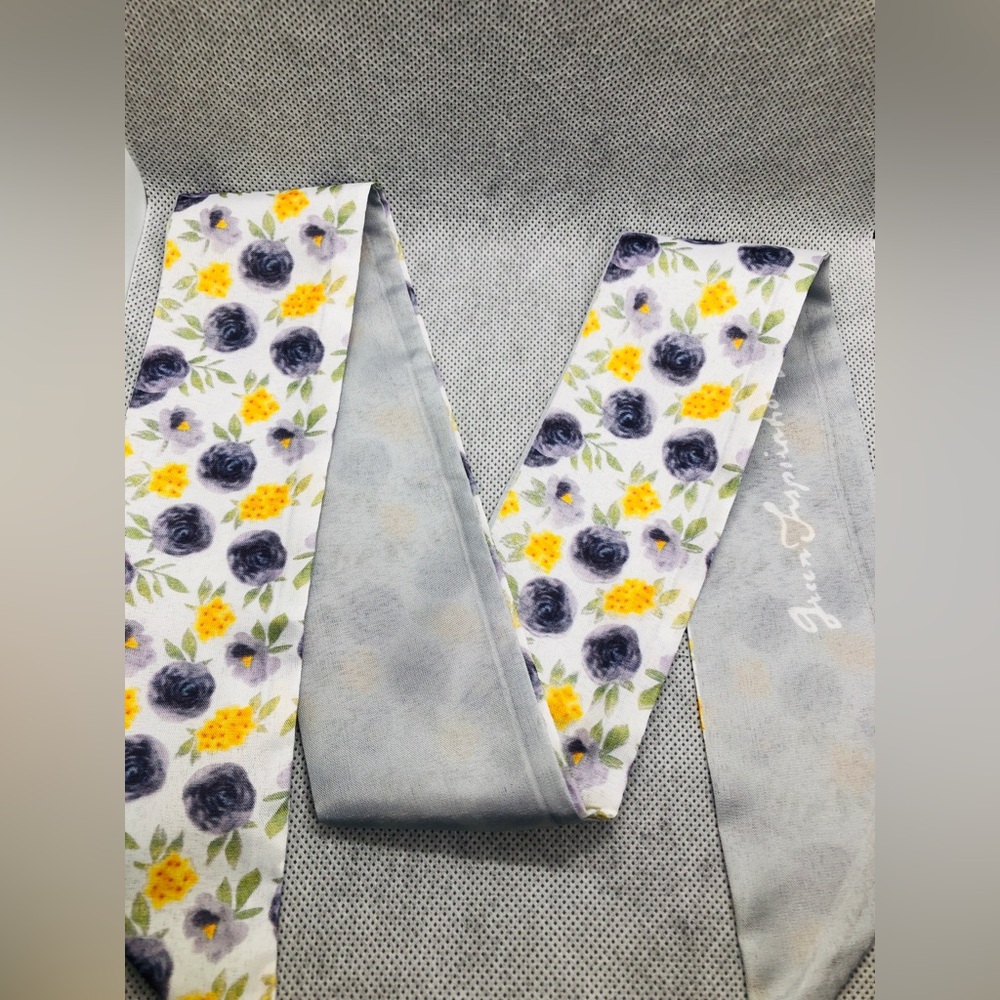 Floral Blue & White Scarf Tie